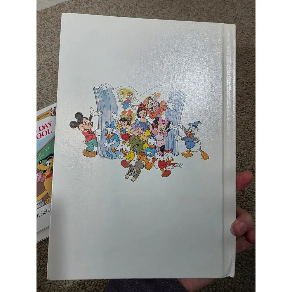 Lot Of 4 Disney Rhyming Reader Hardcover Books Pluto Mickey Donald VTG 1990s